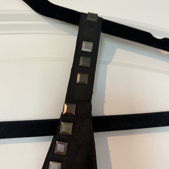 Anthropologie Black Sleeveless Embellished Mini Dress - Picture 7 of 13